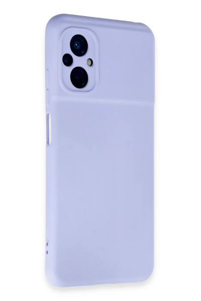 Newface Xiaomi Poco M5 Kılıf Nano içi Kadife Silikon - Lila resmi