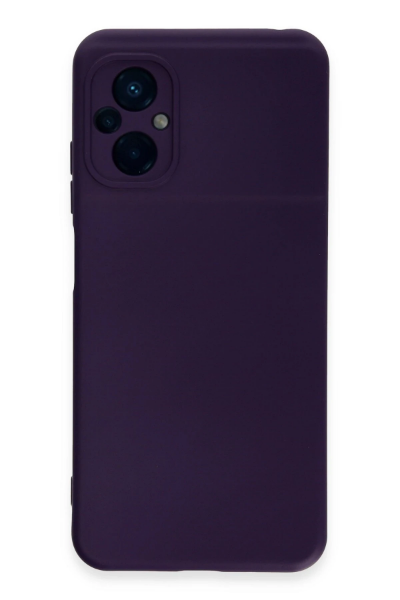 Newface Xiaomi Poco M5 Kılıf Nano içi Kadife Silikon - Mor resmi
