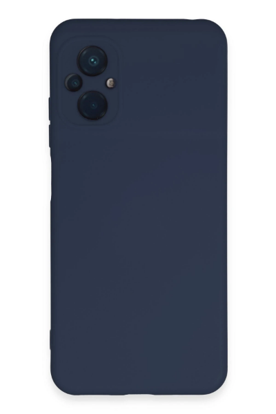 Newface Xiaomi Poco M5 Kılıf Nano içi Kadife Silikon - Lacivert resmi