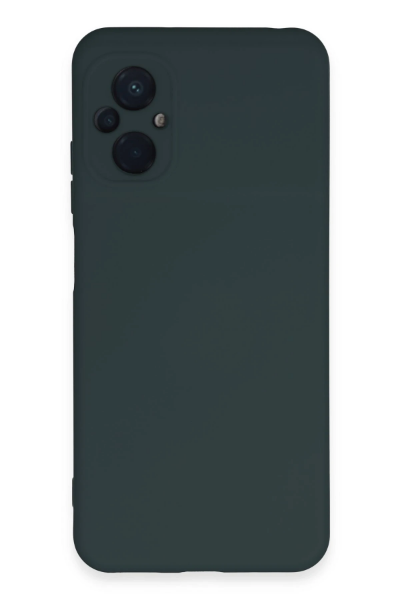 Newface Xiaomi Poco M5 Kılıf Nano içi Kadife Silikon - Koyu Yeşil resmi