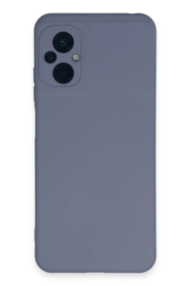 Newface Xiaomi Poco M5 Kılıf Nano içi Kadife Silikon - Gri resmi