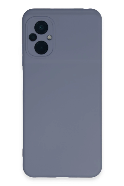 Newface Xiaomi Poco M5 Kılıf Nano içi Kadife Silikon - Gri resmi