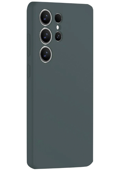 Newface Samsung Galaxy S25 Ultra Kılıf Nano içi Kadife Silikon - Koyu Yeşil resmi