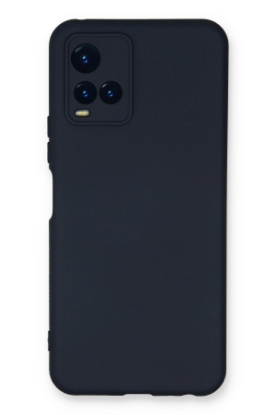 Newface Vivo Y21S Kılıf Nano içi Kadife Silikon - Lacivert resmi