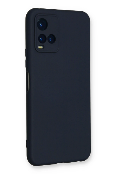 Newface Vivo Y21S Kılıf Nano içi Kadife Silikon - Lacivert resmi