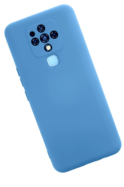 Newface Tecno Camon 16 Kılıf Nano içi Kadife Silikon - Mavi resmi