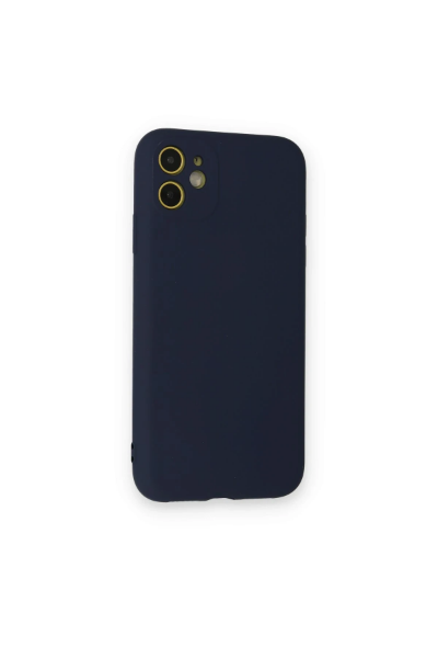 Newface iPhone 12 Mini Kılıf Nano içi Kadife Silikon - Lacivert resmi