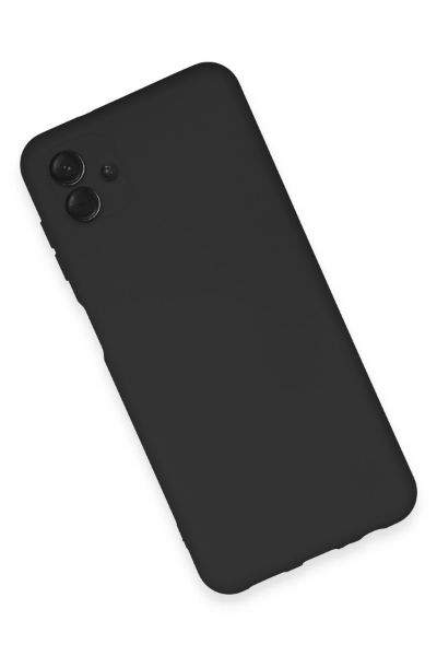 Newface Samsung Galaxy A04E Kılıf Nano içi Kadife Silikon - Siyah resmi