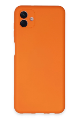 Newface Samsung Galaxy A04E Kılıf Nano içi Kadife Silikon - Turuncu resmi
