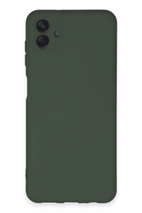 Newface Samsung Galaxy A04E Kılıf Nano içi Kadife Silikon - Koyu Yeşil resmi