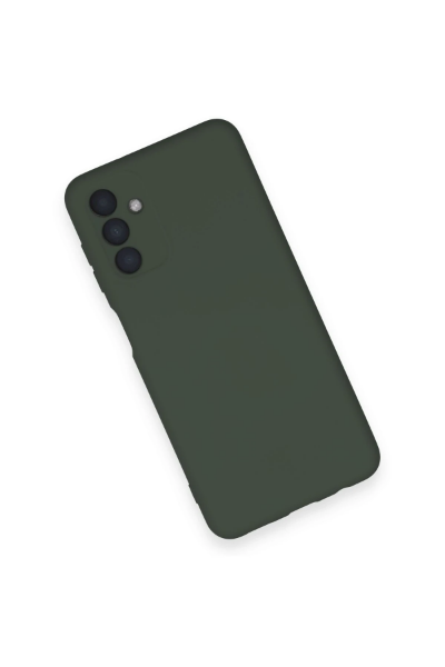 Newface Samsung Galaxy A14 4G Kılıf Nano içi Kadife Silikon - Koyu Yeşil resmi