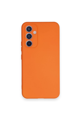 Newface Samsung Galaxy A34 5G Kılıf Nano içi Kadife Silikon - Turuncu resmi