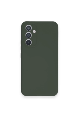 Newface Samsung Galaxy A34 5G Kılıf Nano içi Kadife Silikon - Koyu Yeşil resmi