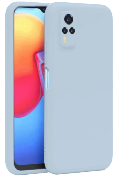 Newface Vivo Y53S Kılıf Nano içi Kadife Silikon - Buz Mavi resmi