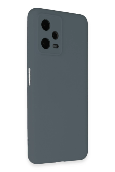 Newface Xiaomi Redmi Note 12 Pro 5G Kılıf Nano içi Kadife Silikon - Gri resmi