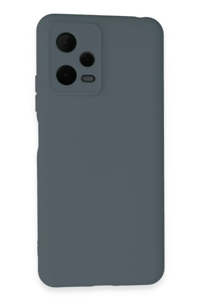 Newface Xiaomi Redmi Note 12 Pro 5G Kılıf Nano içi Kadife Silikon - Gri resmi