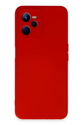 Newface Realme C35 Kılıf Nano içi Kadife Silikon - Kırmızı resmi