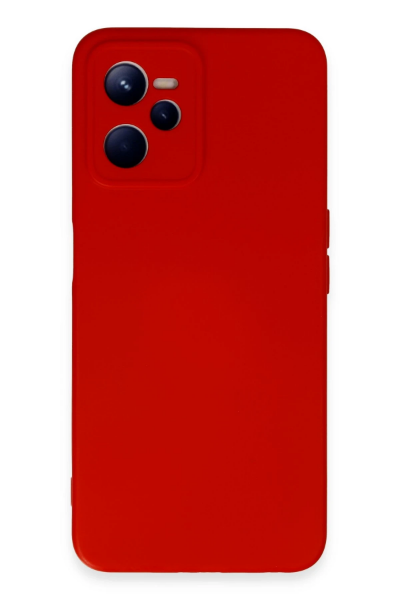 Newface Realme C35 Kılıf Nano içi Kadife Silikon - Kırmızı resmi