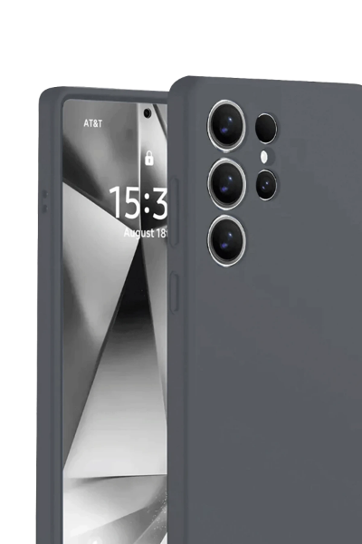 Newface Samsung Galaxy S25 Ultra Kılıf Nano içi Kadife Silikon - Gri resmi