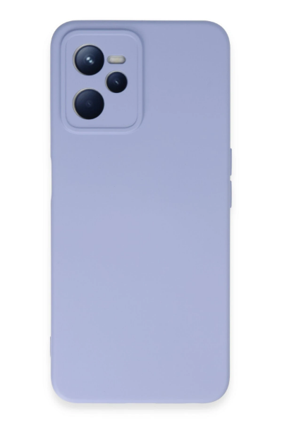 Newface Realme C35 Kılıf Nano içi Kadife Silikon - Lila resmi