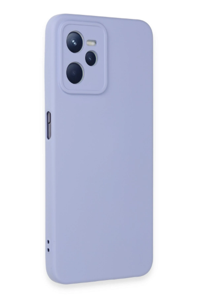 Newface Realme C35 Kılıf Nano içi Kadife Silikon - Lila resmi