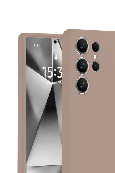 Newface Samsung Galaxy S25 Ultra Kılıf Nano içi Kadife Silikon - Pudra resmi