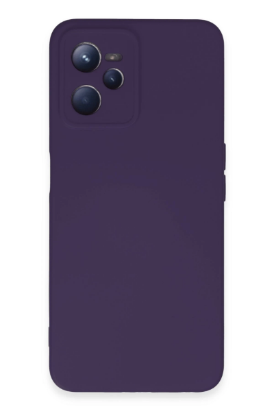 Newface Realme C35 Kılıf Nano içi Kadife Silikon - Mor resmi