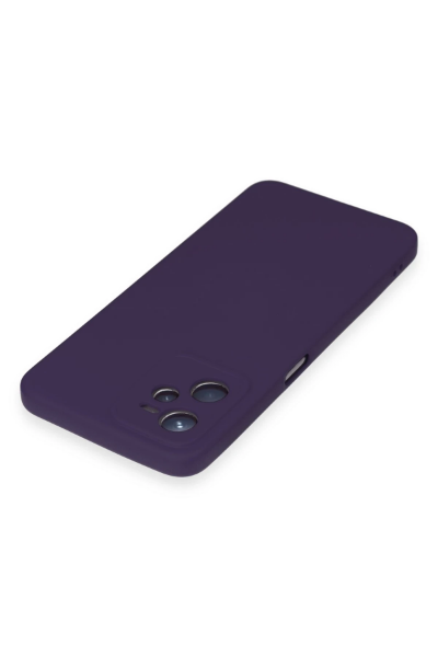 Newface Realme C35 Kılıf Nano içi Kadife Silikon - Mor resmi