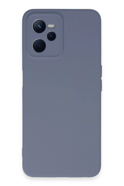 Newface Realme C35 Kılıf Nano içi Kadife Silikon - Gri resmi