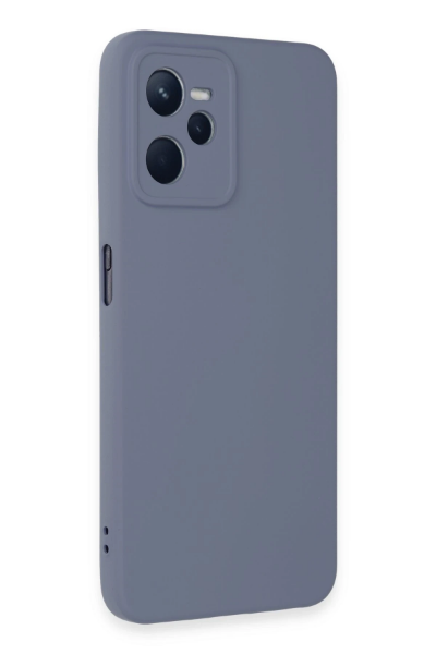 Newface Realme C35 Kılıf Nano içi Kadife Silikon - Gri resmi