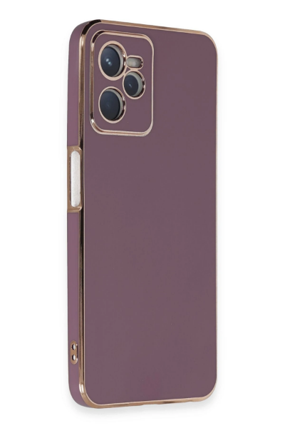 Newface Realme C35 Kılıf Volet Silikon - Mor resmi