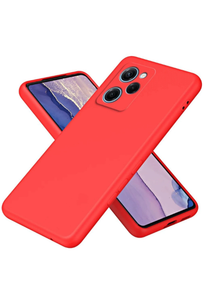 Newface Xiaomi Poco X5 Pro 5G Nano içi Kadife Silikon - Kırmızı resmi