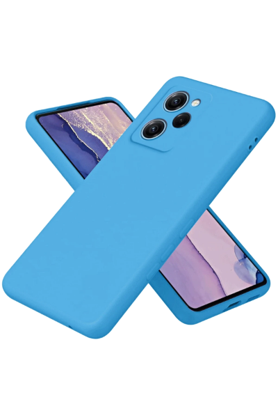 Newface Xiaomi Poco X5 Pro 5G Nano içi Kadife Silikon - Mavi resmi