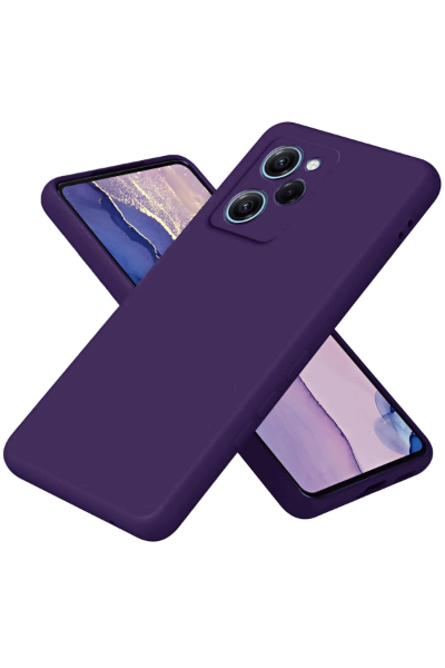 Newface Xiaomi Poco X5 Pro 5G Nano içi Kadife Silikon - Mor resmi