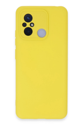 Newface Xiaomi Redmi 12C Kılıf Nano içi Kadife Silikon - Sarı resmi