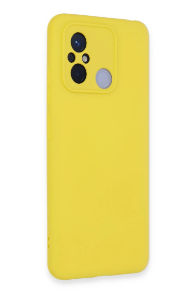 Newface Xiaomi Redmi 12C Kılıf Nano içi Kadife Silikon - Sarı resmi