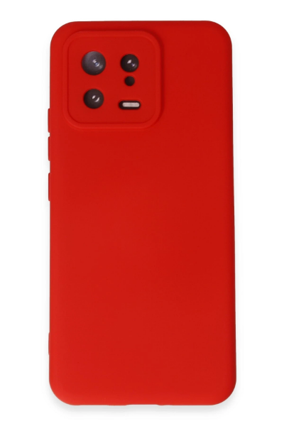 Newface Xiaomi Mi 13 Kılıf Nano içi Kadife Silikon - Kırmızı resmi