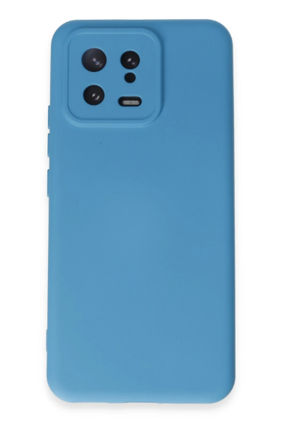 Newface Xiaomi Mi 13 Kılıf Nano içi Kadife Silikon - Mavi resmi