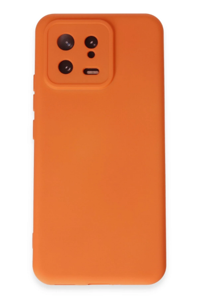 Newface Xiaomi Mi 13 Kılıf Nano içi Kadife Silikon - Turuncu resmi