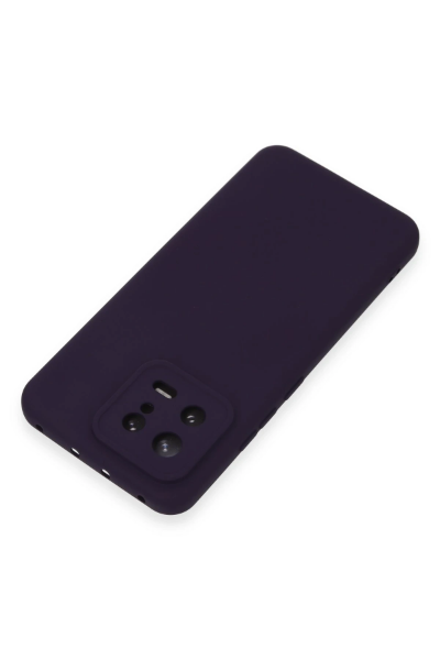 Newface Xiaomi Mi 13 Kılıf Nano içi Kadife Silikon - Mor resmi