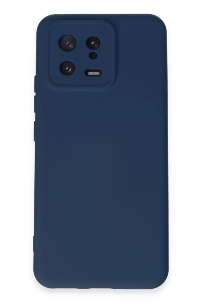 Newface Xiaomi Mi 13 Kılıf Nano içi Kadife Silikon - Lacivert resmi