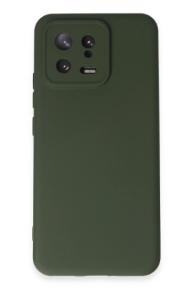 Newface Xiaomi Mi 13 Kılıf Nano içi Kadife Silikon - Koyu Yeşil resmi