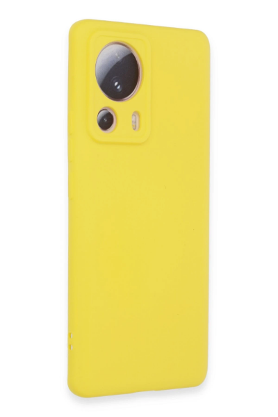 Newface Xiaomi Mi 13 Lite Kılıf Nano içi Kadife Silikon - Sarı resmi