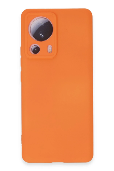 Newface Xiaomi Mi 13 Lite Kılıf Nano içi Kadife Silikon - Turuncu resmi