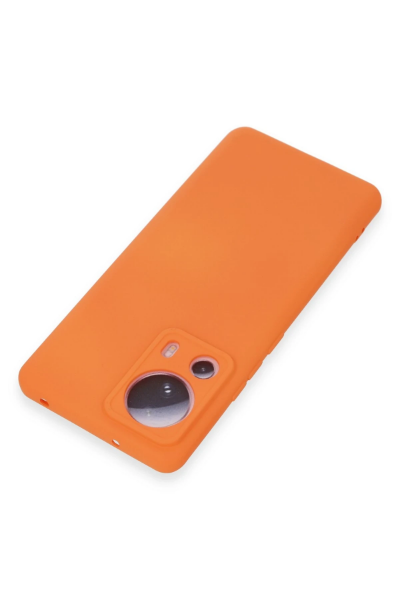 Newface Xiaomi Mi 13 Lite Kılıf Nano içi Kadife Silikon - Turuncu resmi