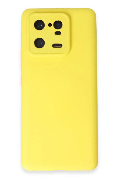 Newface Xiaomi Mi 13 Pro Kılıf Nano içi Kadife Silikon - Sarı resmi