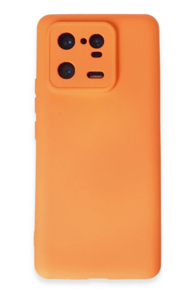 Newface Xiaomi Mi 13 Pro Kılıf Nano içi Kadife Silikon - Turuncu resmi