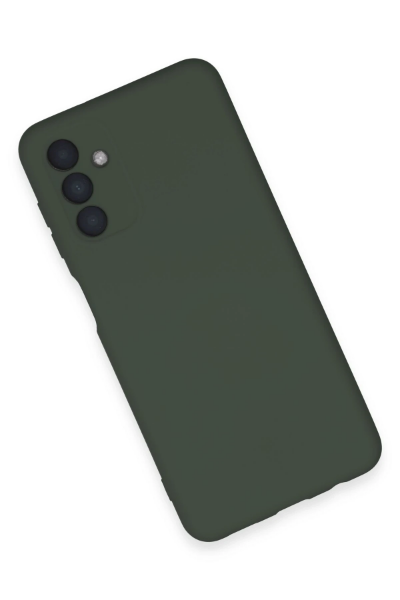 Newface Samsung Galaxy A24 4G Kılıf Nano içi Kadife Silikon - Koyu Yeşil resmi