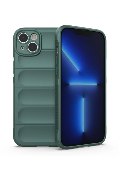 Newface iPhone 15 Kılıf Optimum Silikon - Koyu Yeşil resmi