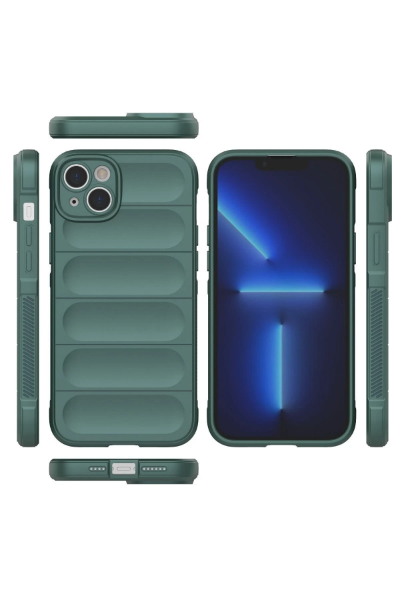 Newface iPhone 15 Kılıf Optimum Silikon - Koyu Yeşil resmi